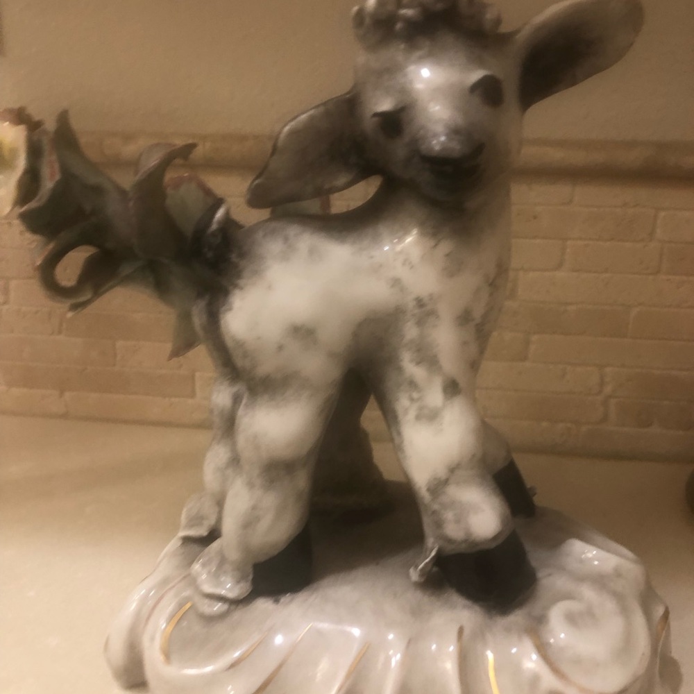 Ceramic Lamb Figurine — Vintage Cordey